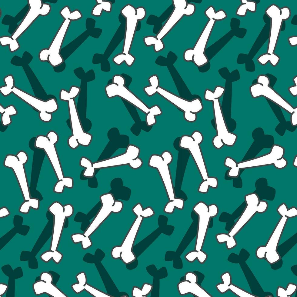 Dog bone pattern, seamless pattern with shadow, simple design, vector. Background with snacks for dogs. vector