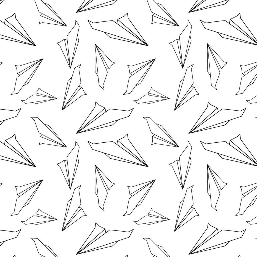 Paper plane pattern vector