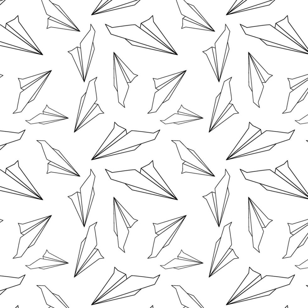Paper plane pattern vector