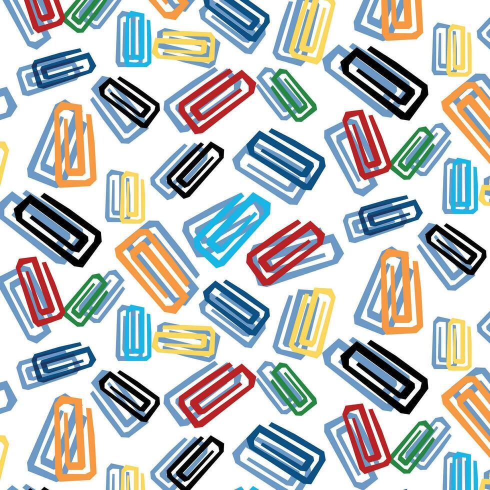 colored paper clips vector