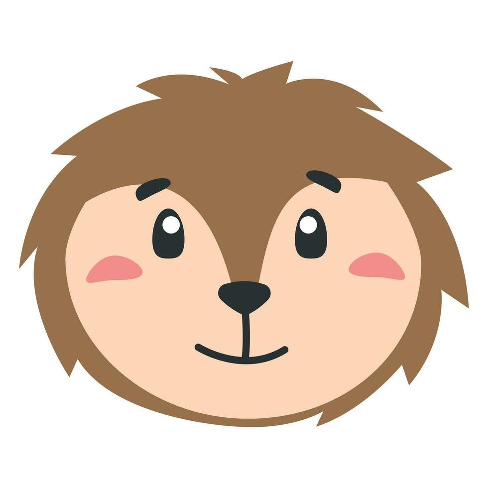 cute animal hedgehog icon, flat illustration for your design flat style vector