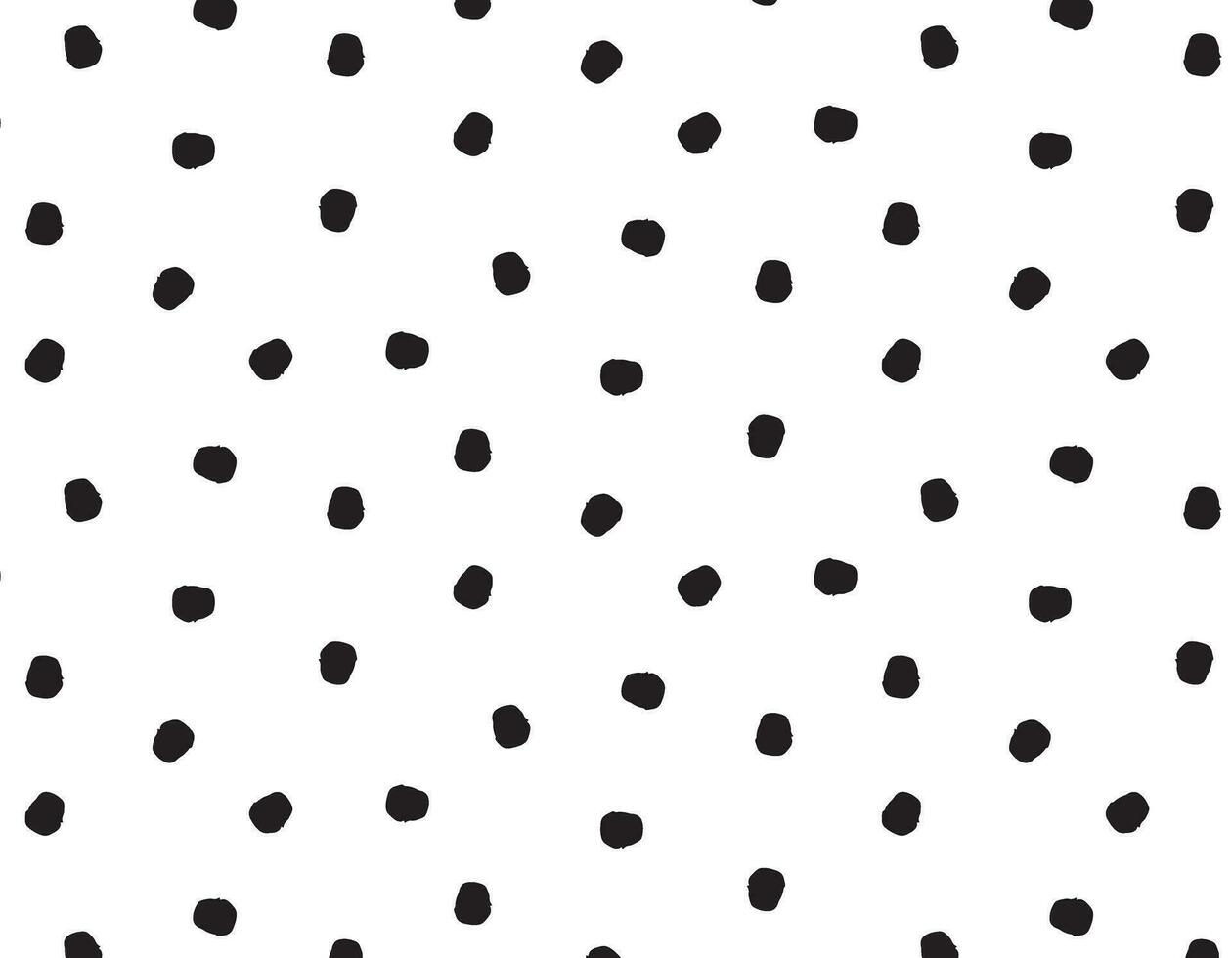 Pattern doodle dots on a transparent background, black hand drawn element. Modern abstract design for print and textile vector
