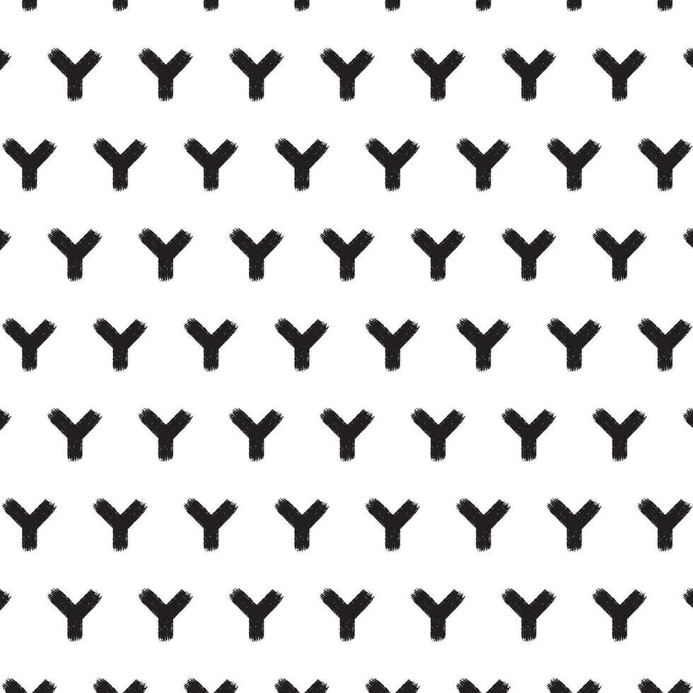 Abstract y shape pattern, grunge design pattern, Black lines on a transparent background, seamless background. Y, cross vector