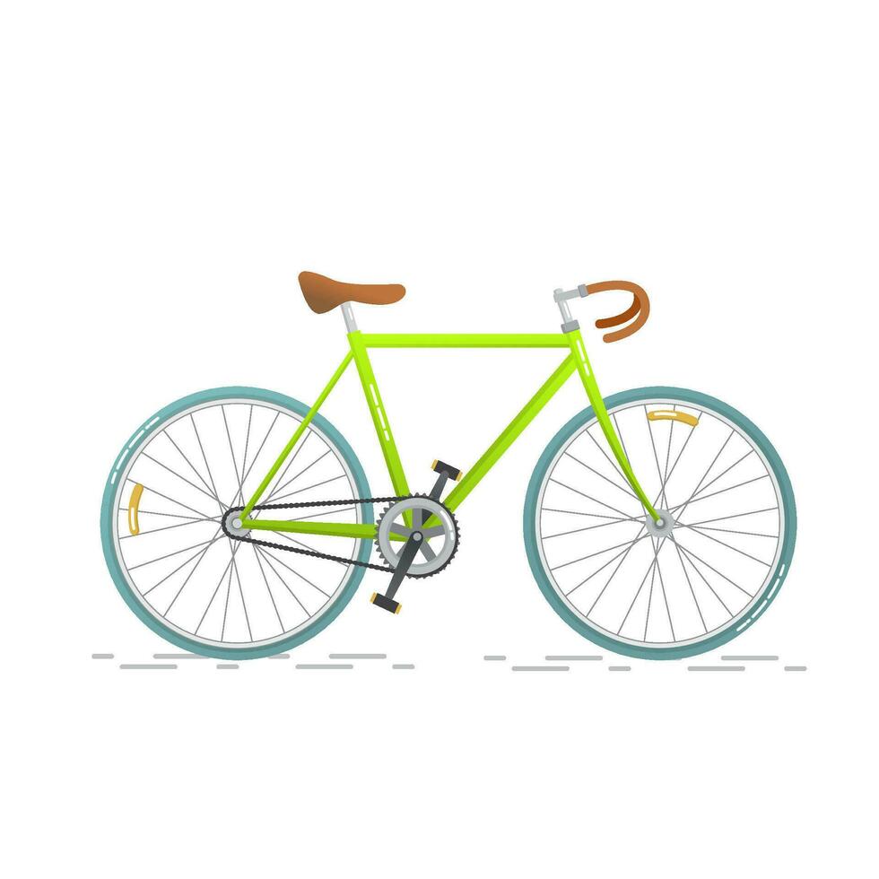 Bicycle, flat vector illustration