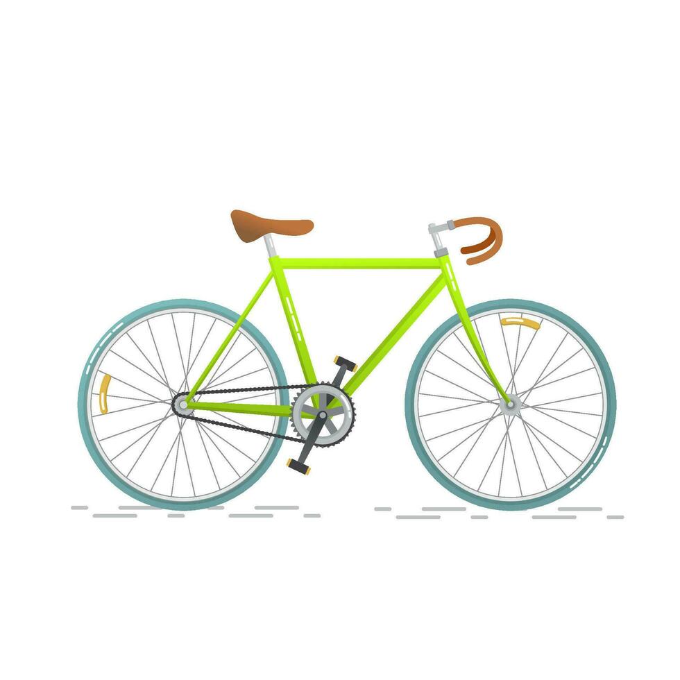 bicicleta, plano vector ilustración