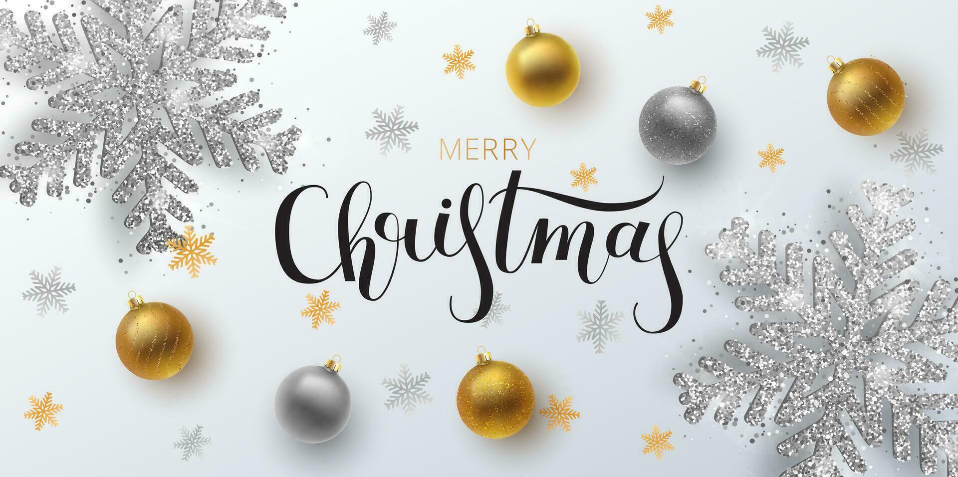Greeting card, invitation with happy New year and Christmas. Vector Illustration