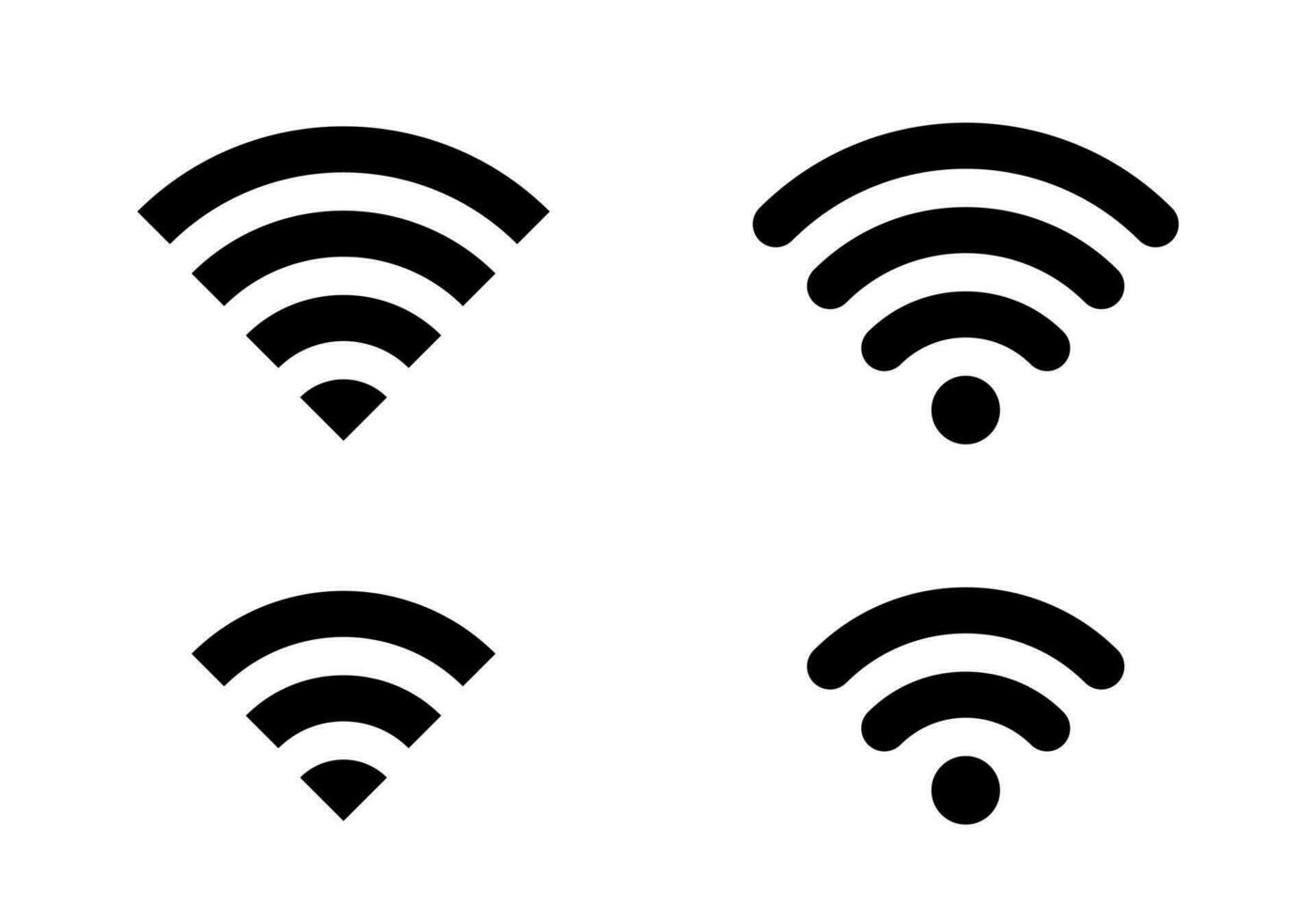 Wifi, inalámbrico señal icono vector. Internet conexión firmar símbolo vector