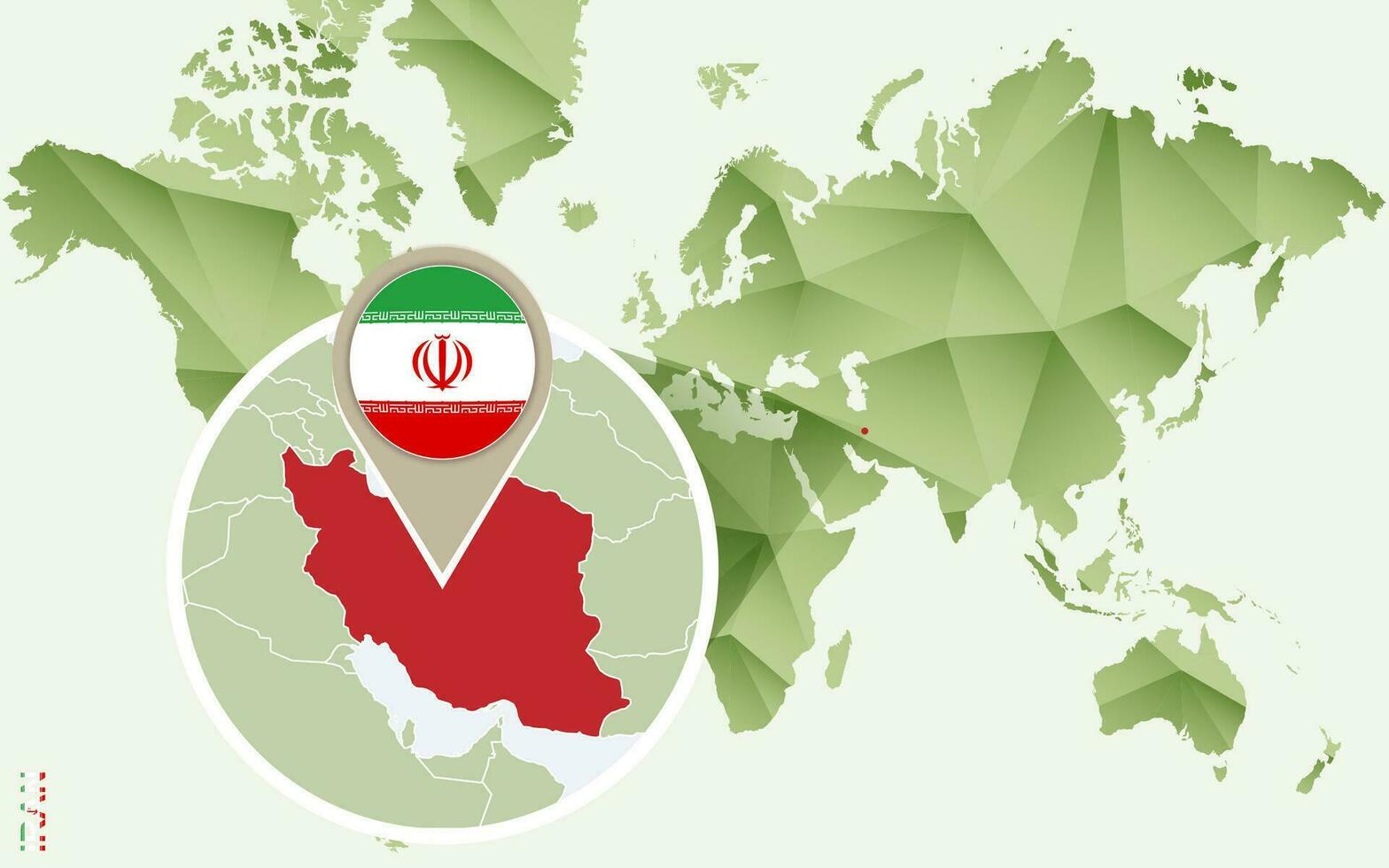 infografía para irán, detallado mapa de corrí con bandera. vector