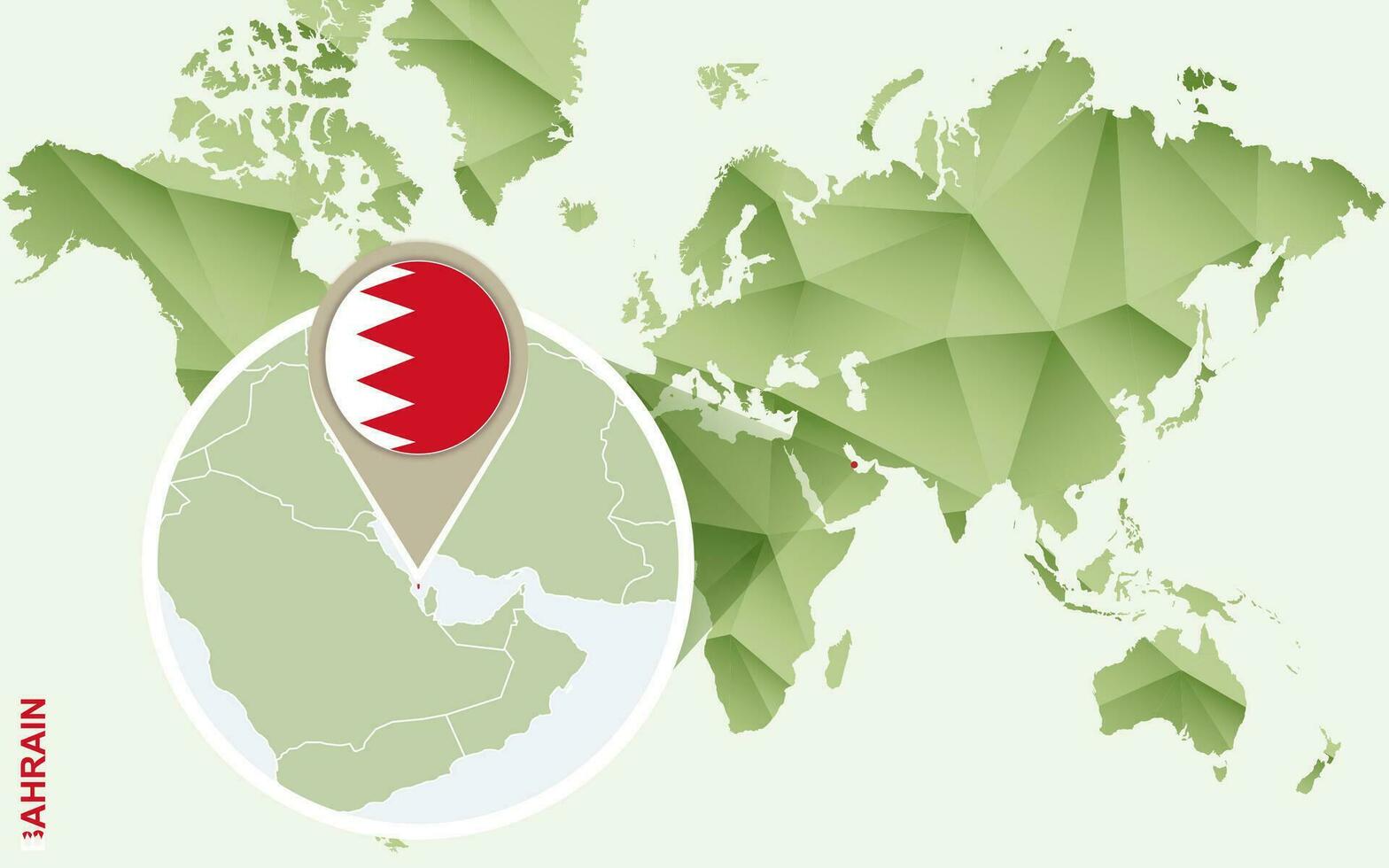 infografía para Baréin, detallado mapa de bahrein con bandera. vector