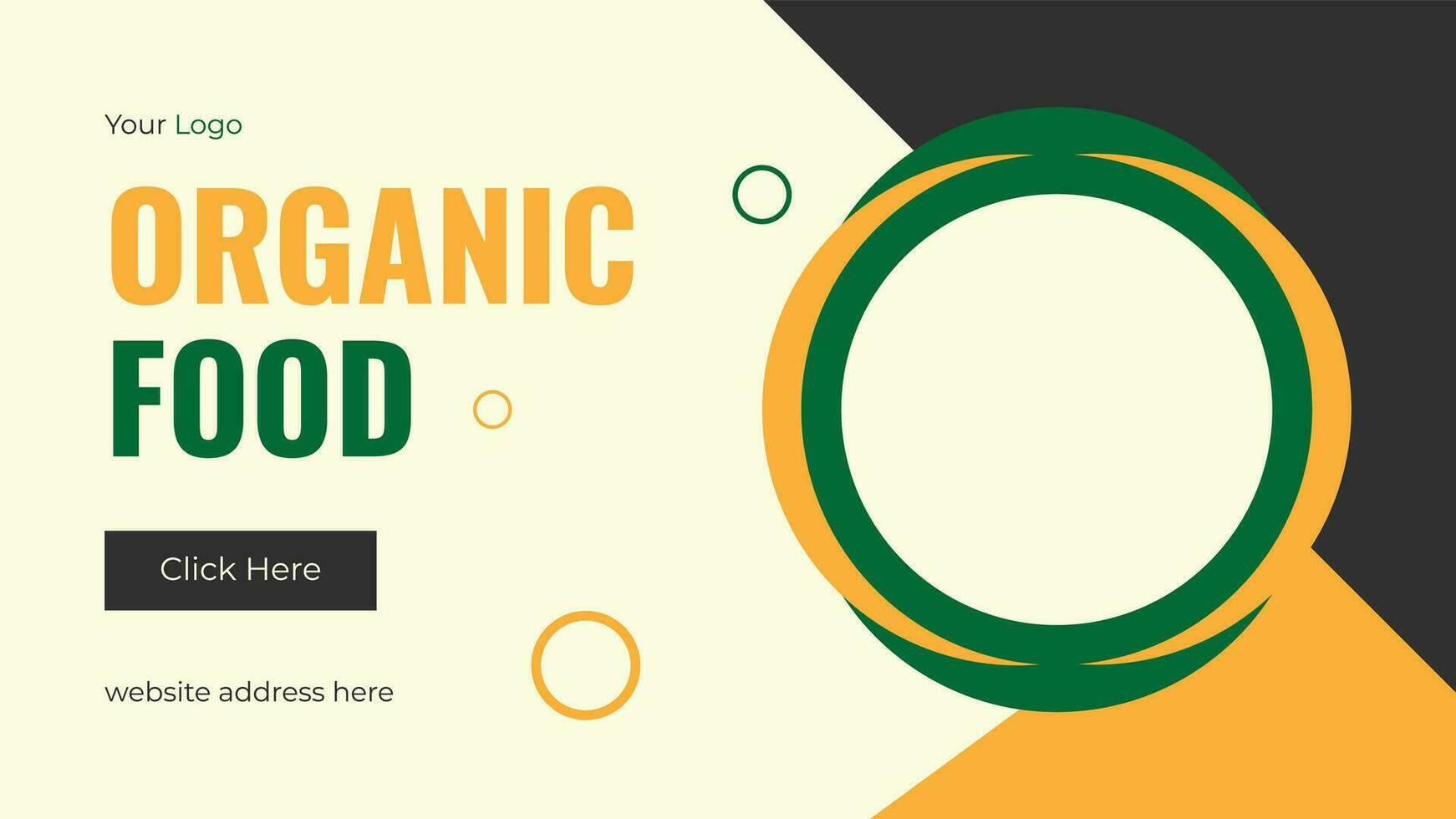 Organic Food Web Banner vector