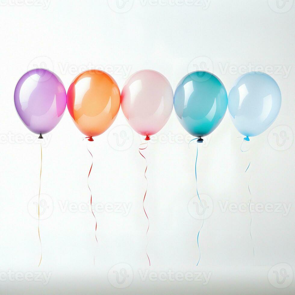 un grupo de globos en diferente colores ai generativo foto