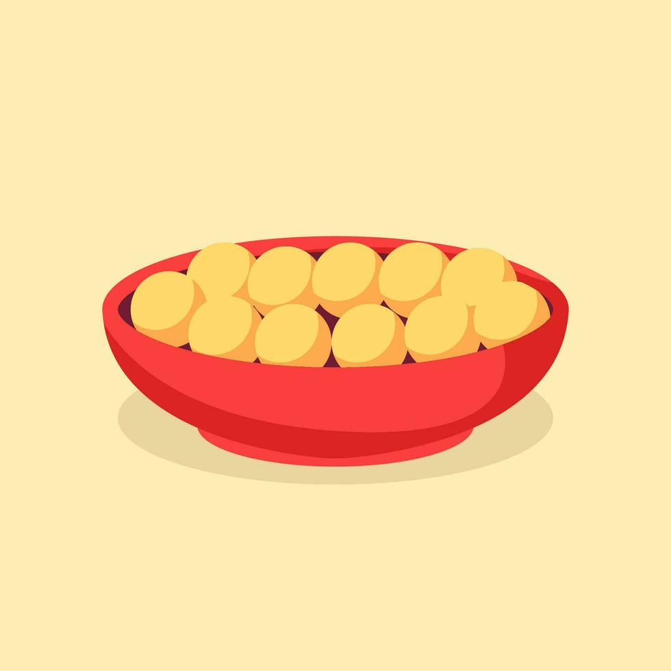 illustration Laddu India sweets or mithai food vector. Vector eps 10