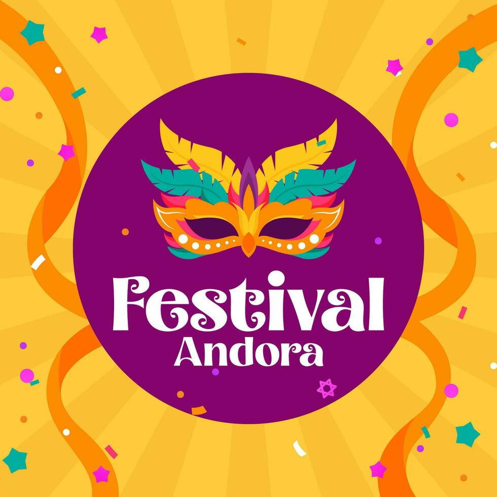 Happy Carnival Andorra Day. The Day of Andorra illustration vector background. Vector eps 10