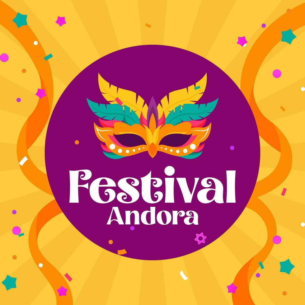 contento carnaval andorra día. el día de andorra ilustración vector antecedentes. vector eps 10