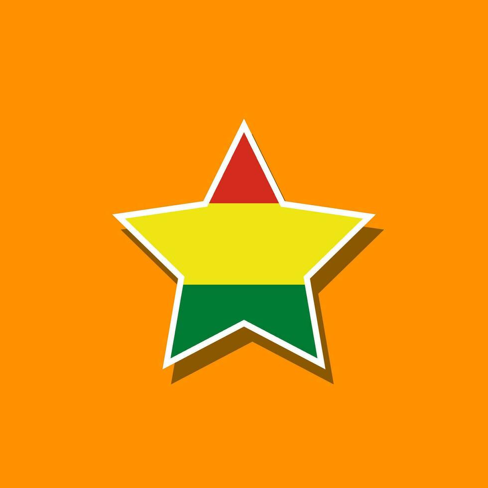 Flat vector star shaped  South America flag official proportions. Vector eps 10