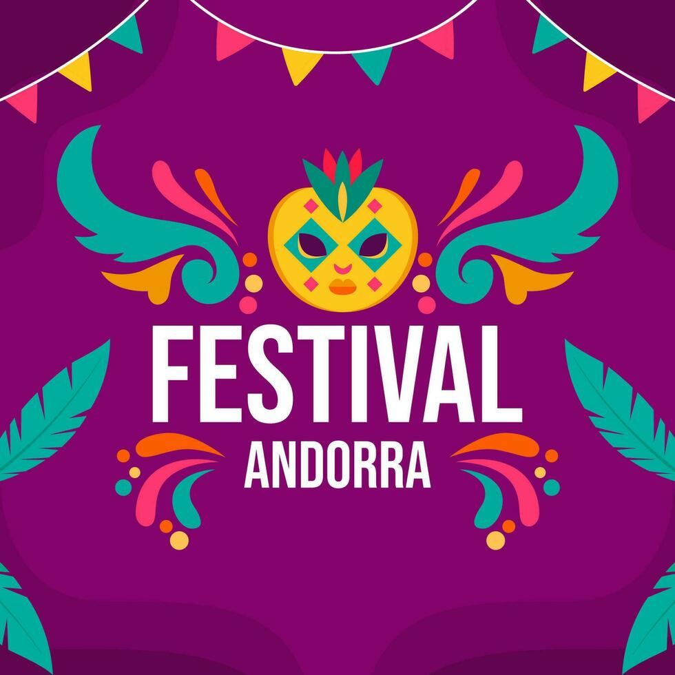 contento carnaval andorra día. el día de andorra ilustración vector antecedentes. vector eps 10