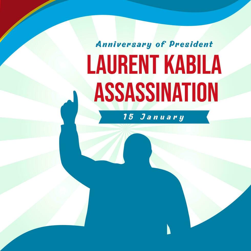 aniversario de presidente Laurent kabila asesinato. el día de congo ilustración vector antecedentes. vector eps 10