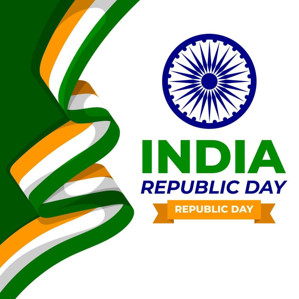 Happy Republic Day. The Day of India Republic Day illustration vector background. Vector eps 10