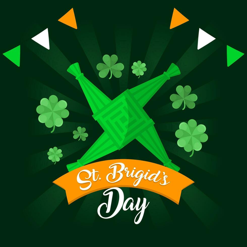 Happy St. Brigid's Day. The Day of Ireland illustration vector background. Vector eps 10