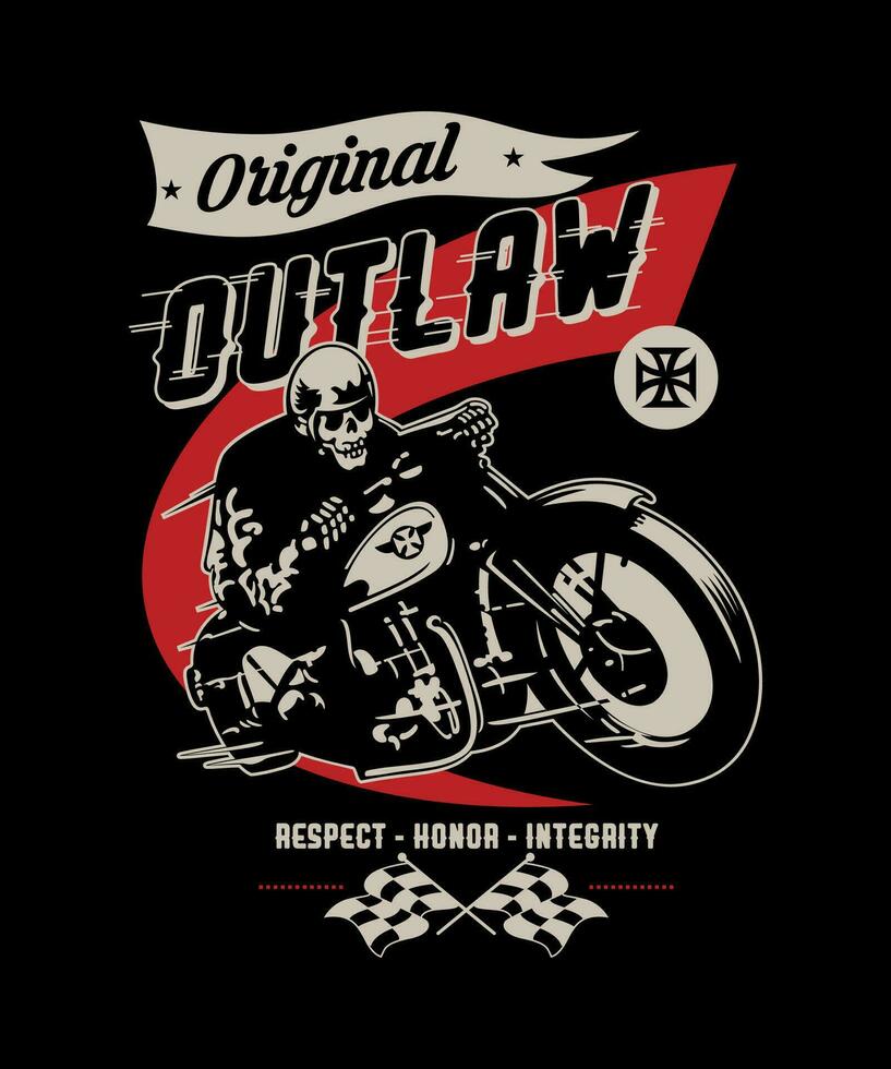 Original outlaw vintage vector t-shirt design