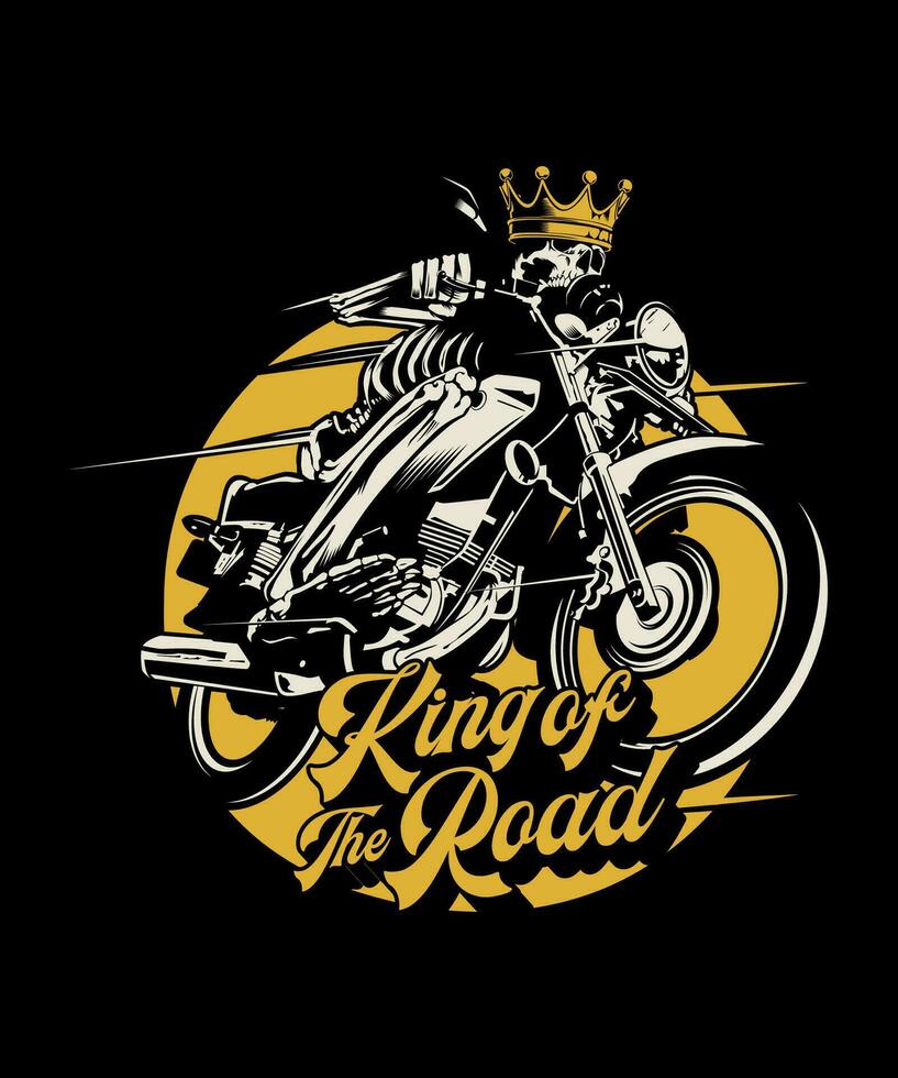 King of the road vintage vector t-shirt design