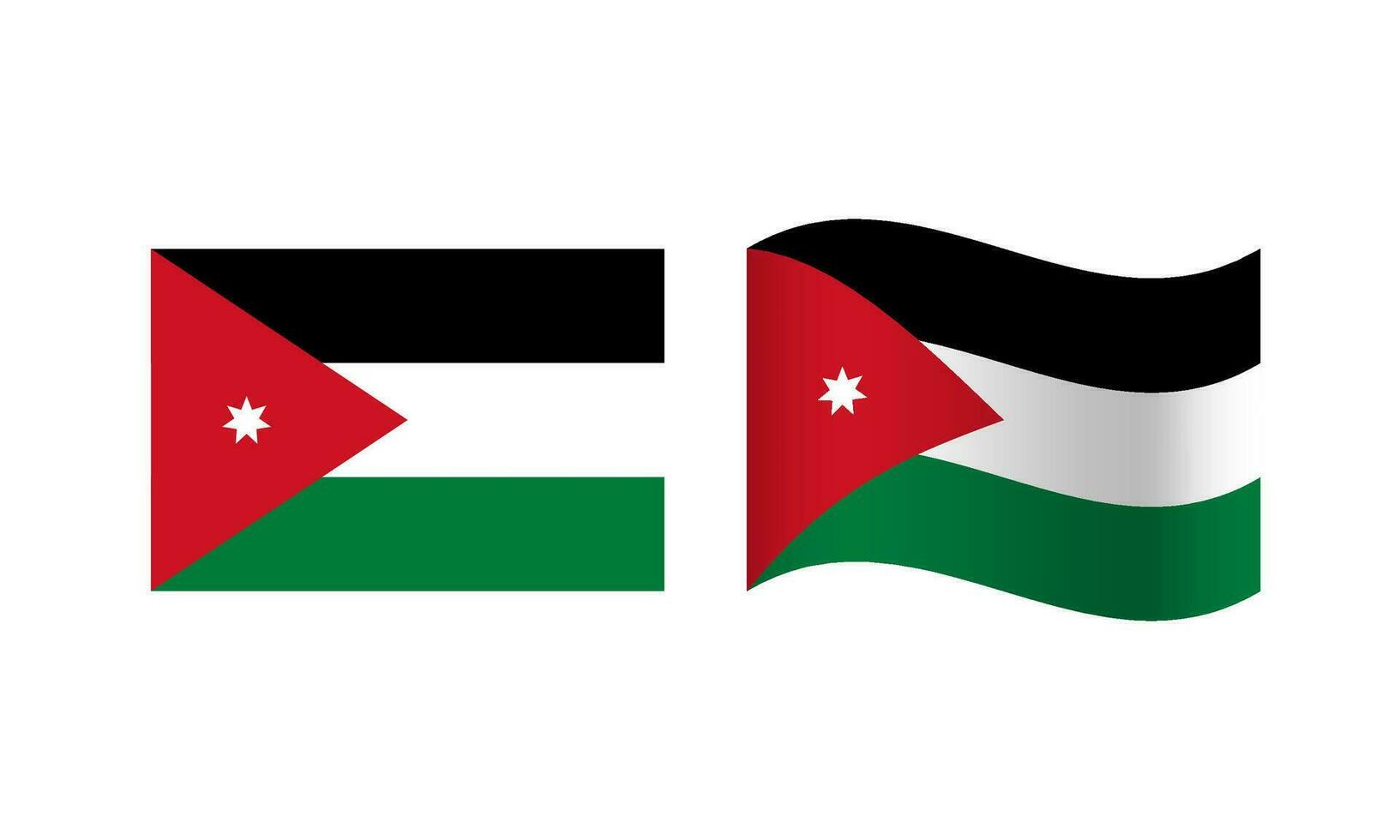 rectángulo y ola Jordán bandera ilustración vector