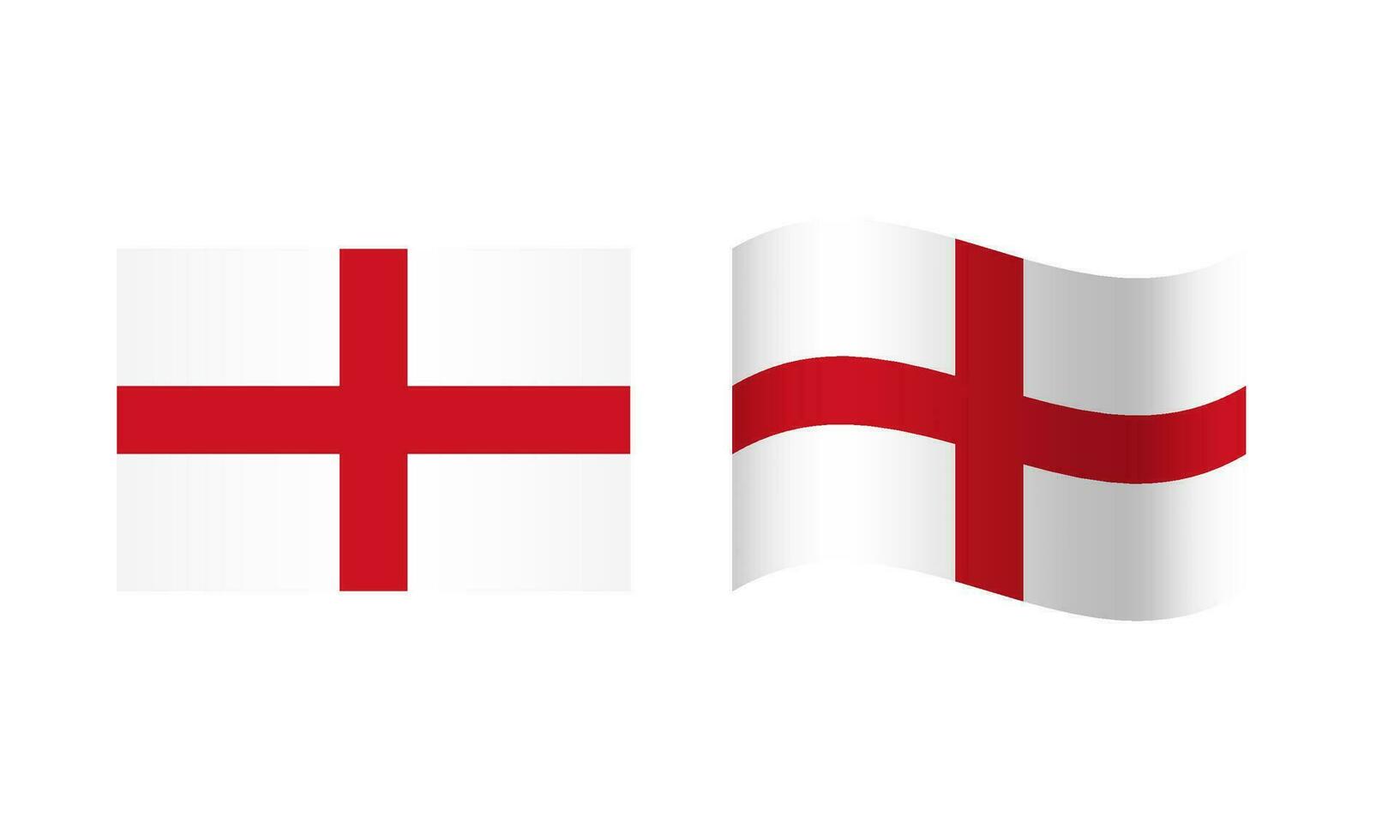 Rectangle and Wave England Flag Illustration vector