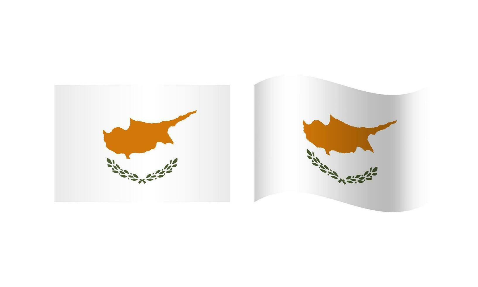 Rectangle and Wave Cyprus Flag Illustration vector