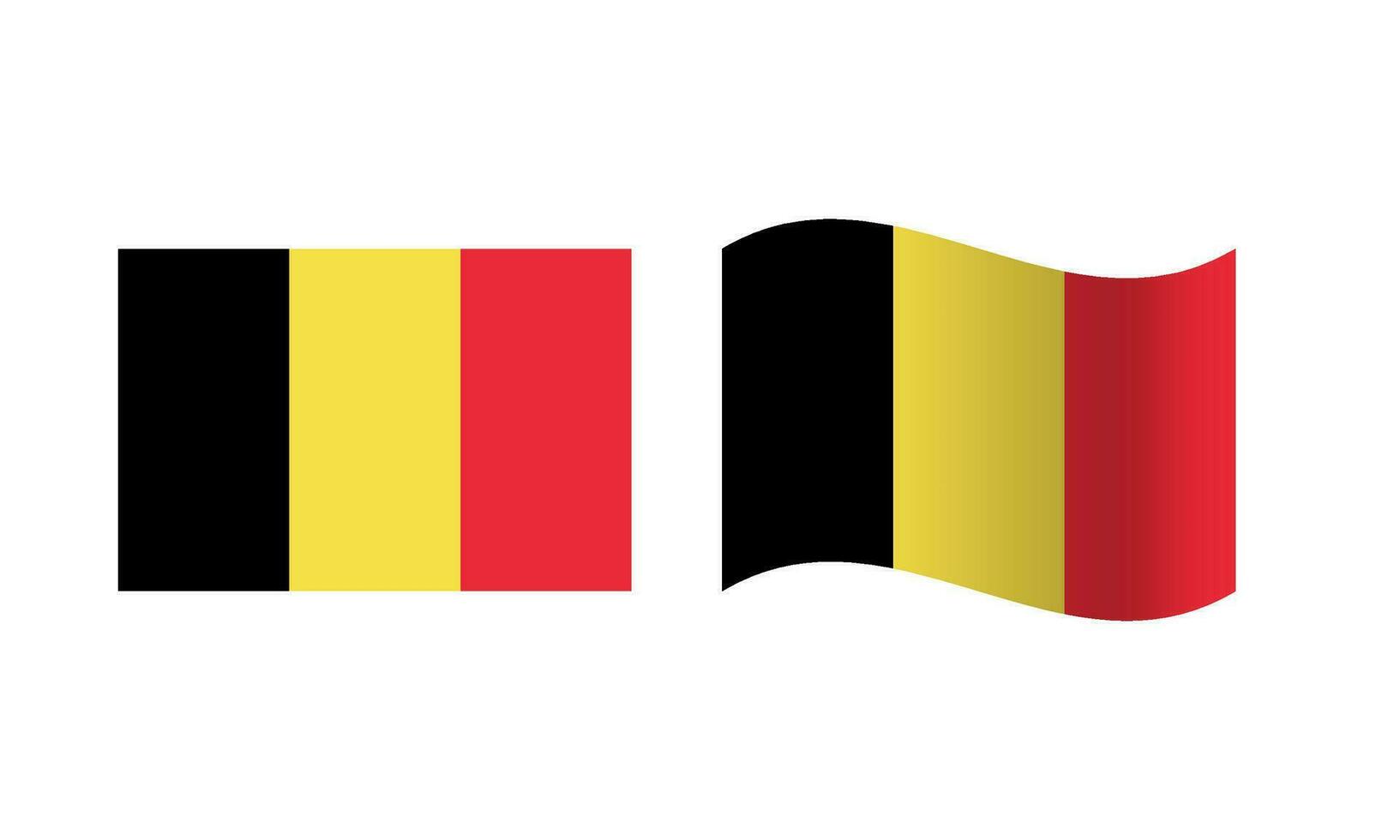 rectángulo y ola Bélgica bandera ilustración vector