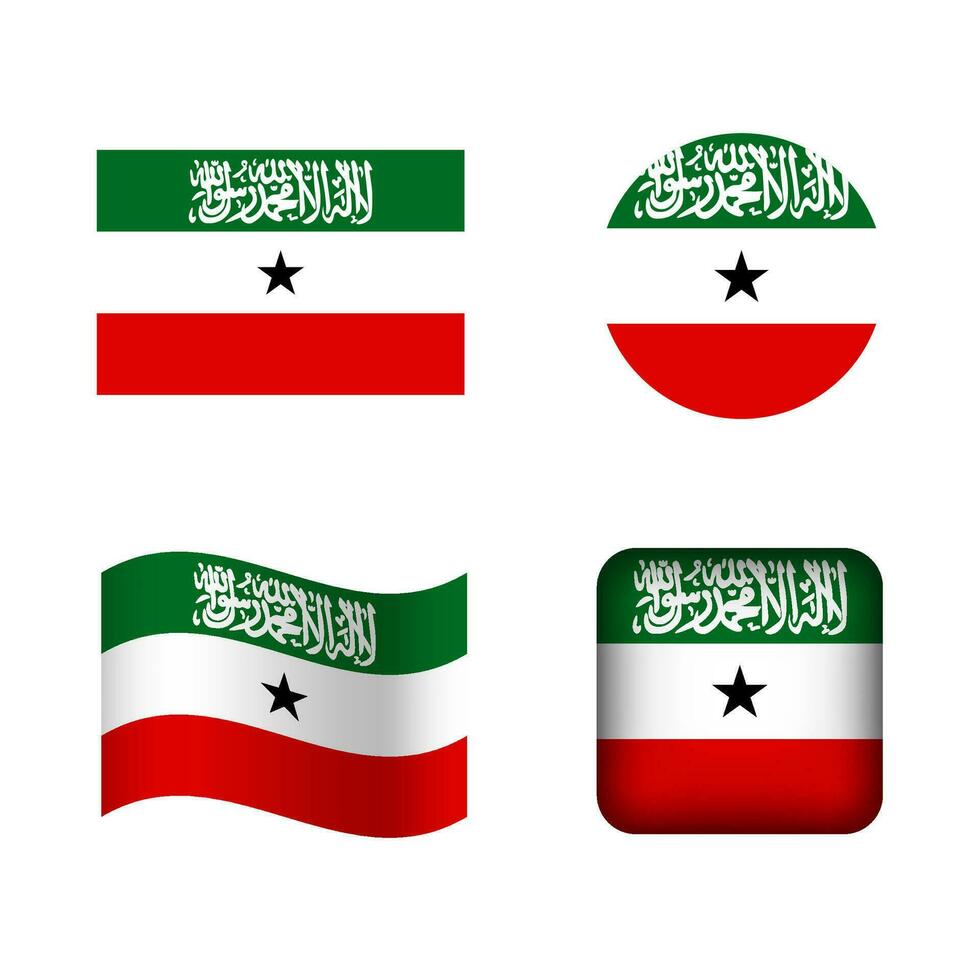 Vector Somaliland National Flag Icons Set