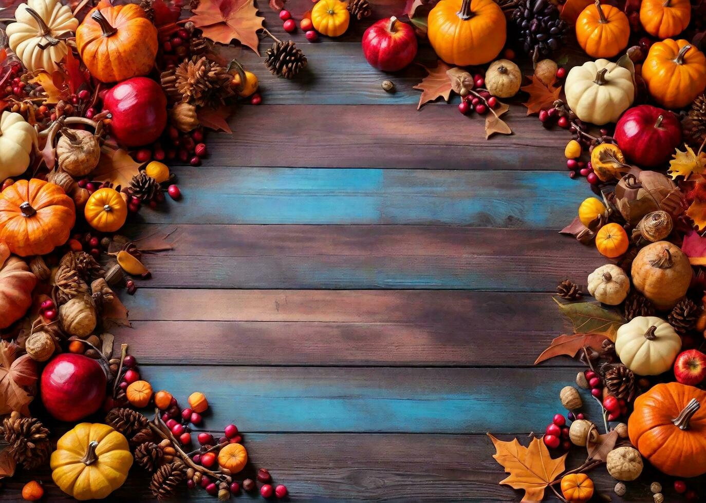 Autumn Thanksgiving Colorful Setting Background. Thanksgiving concept photo