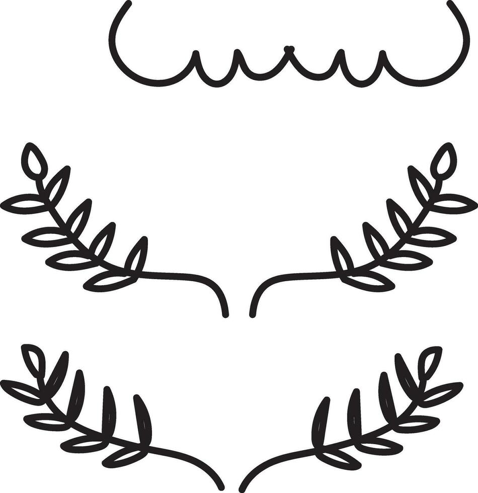 Hand drawn ornament divider collection, hand drawn clipart, borders clipart design element, doodle dividers, hand drawn line borders, leaf design, vintage ornaments, decorament element vector