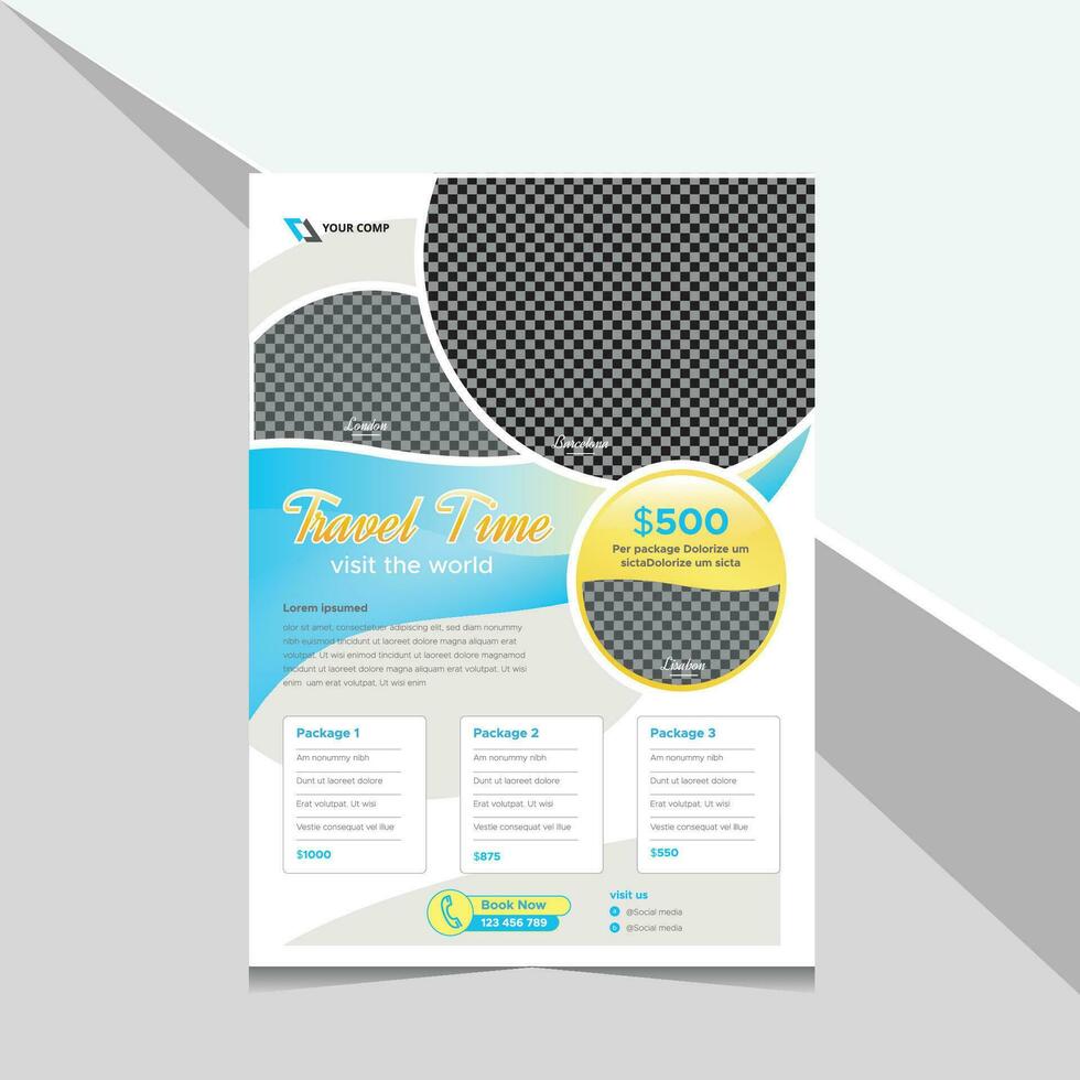 Abstract Blue Modern Business Flyer vector