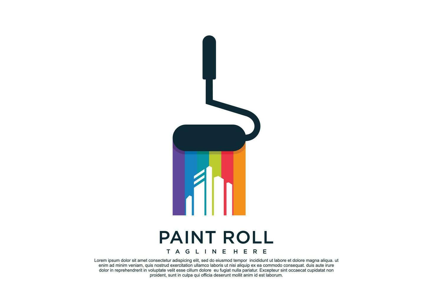 Paint logo design template with creative unique concept Premium Vector