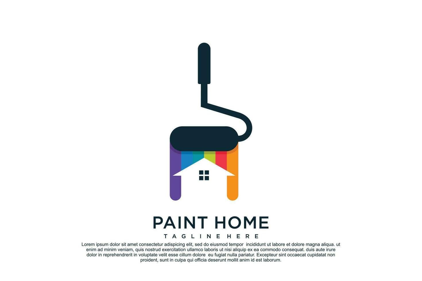 Paint logo design template with creative unique concept Premium Vector