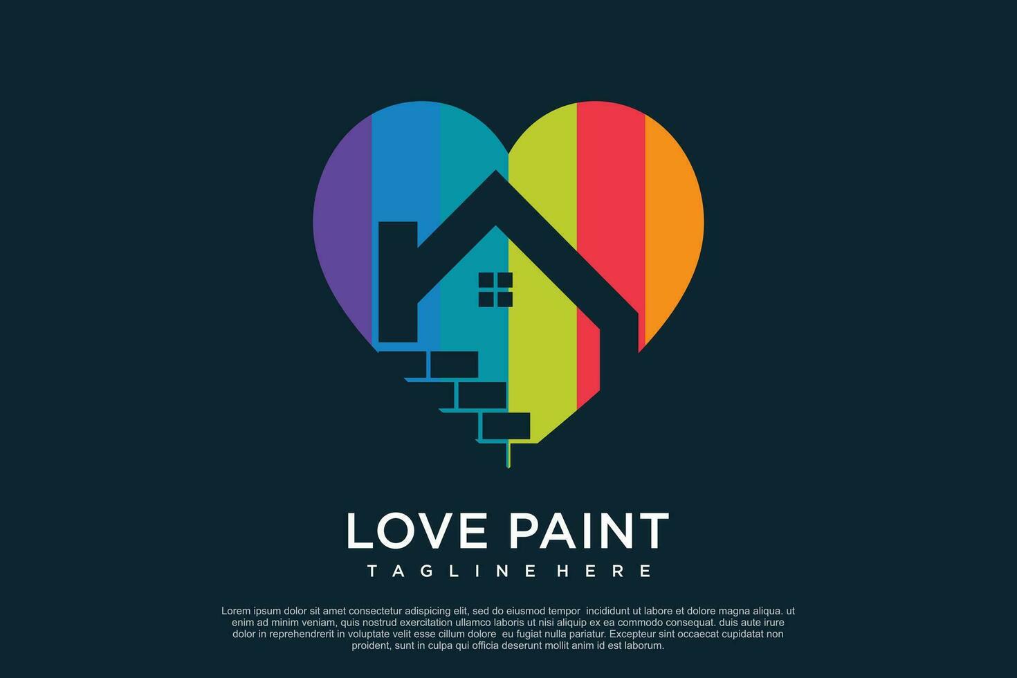 Paint logo design template with creative unique concept Premium Vector