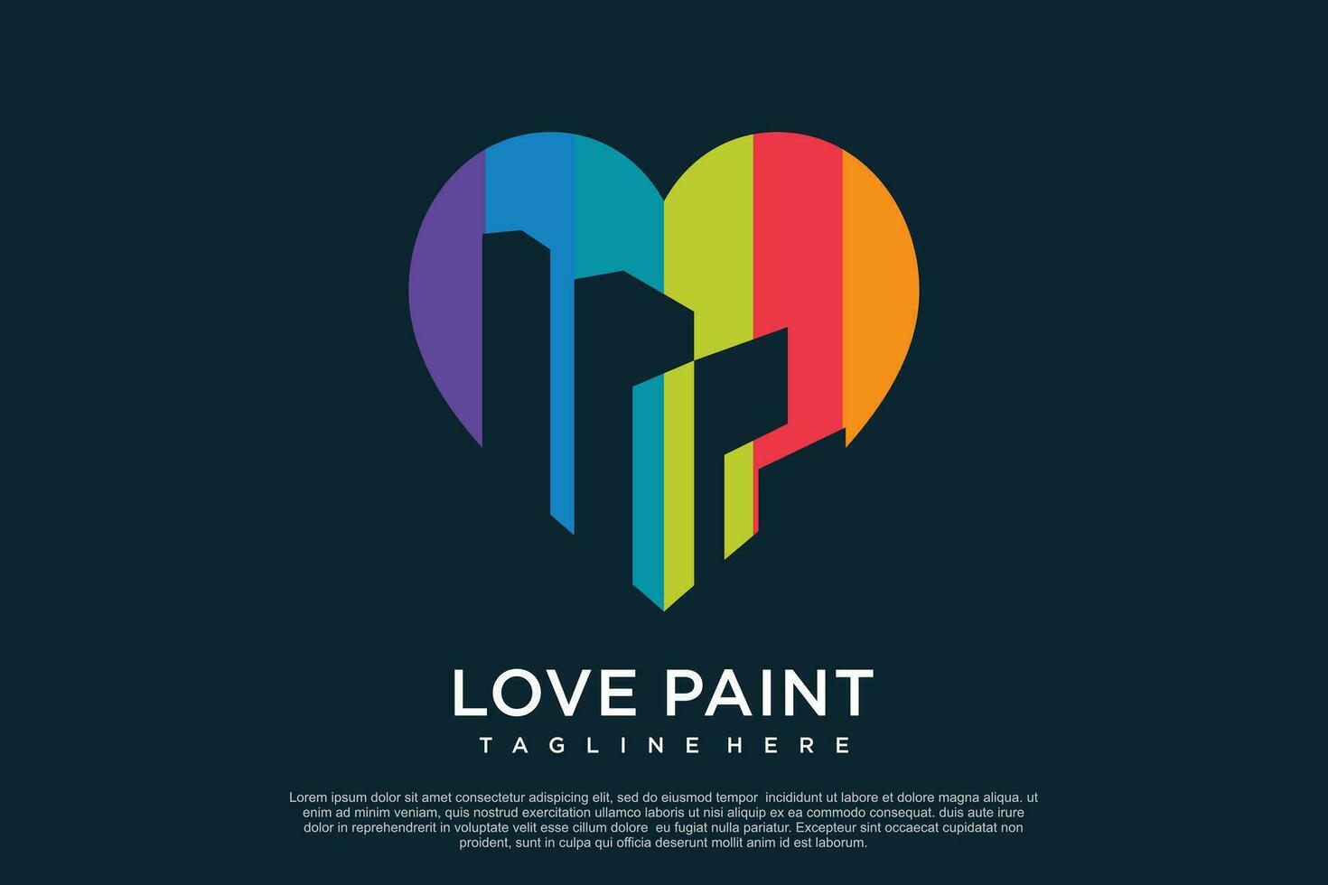 Paint logo design template with creative unique concept Premium Vector