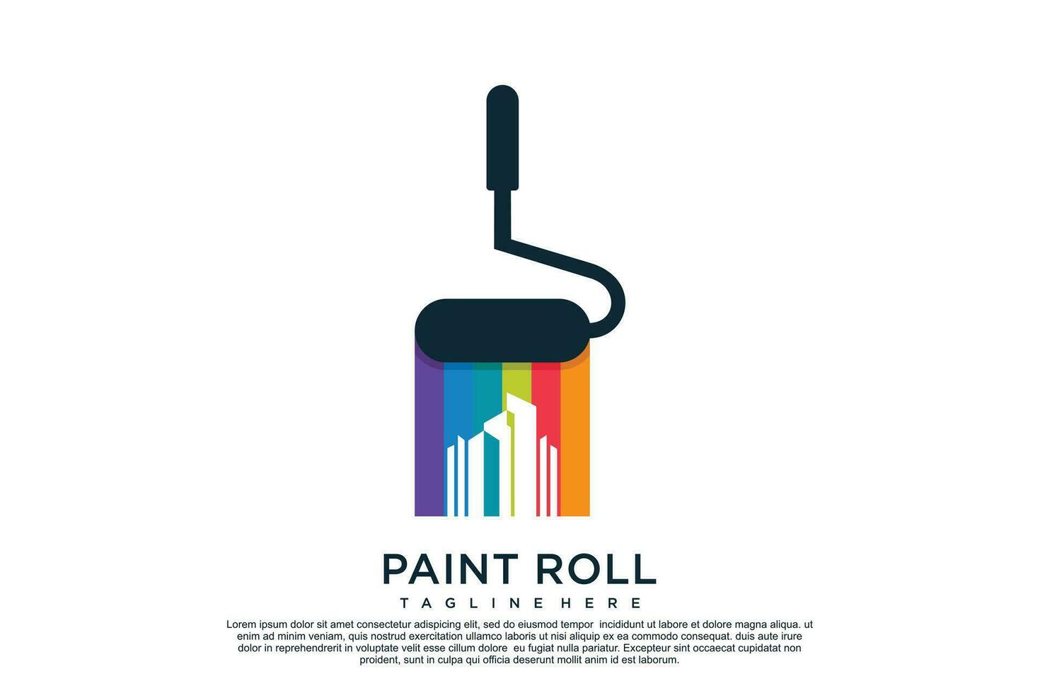 Paint logo design template with creative unique concept Premium Vector