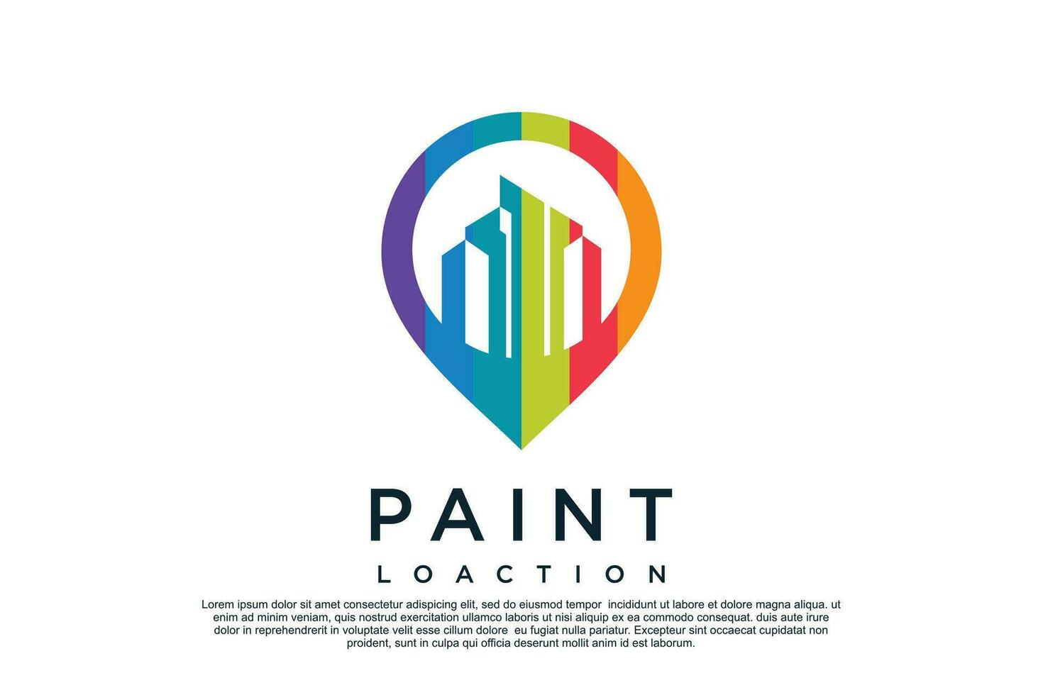 Paint logo design template with creative unique concept Premium Vector