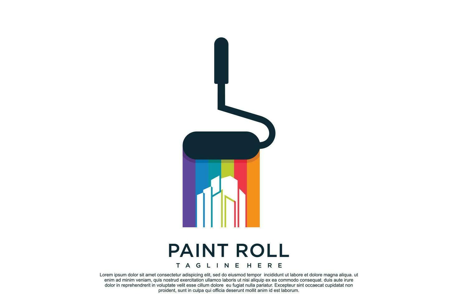 Paint logo design template with creative unique concept Premium Vector