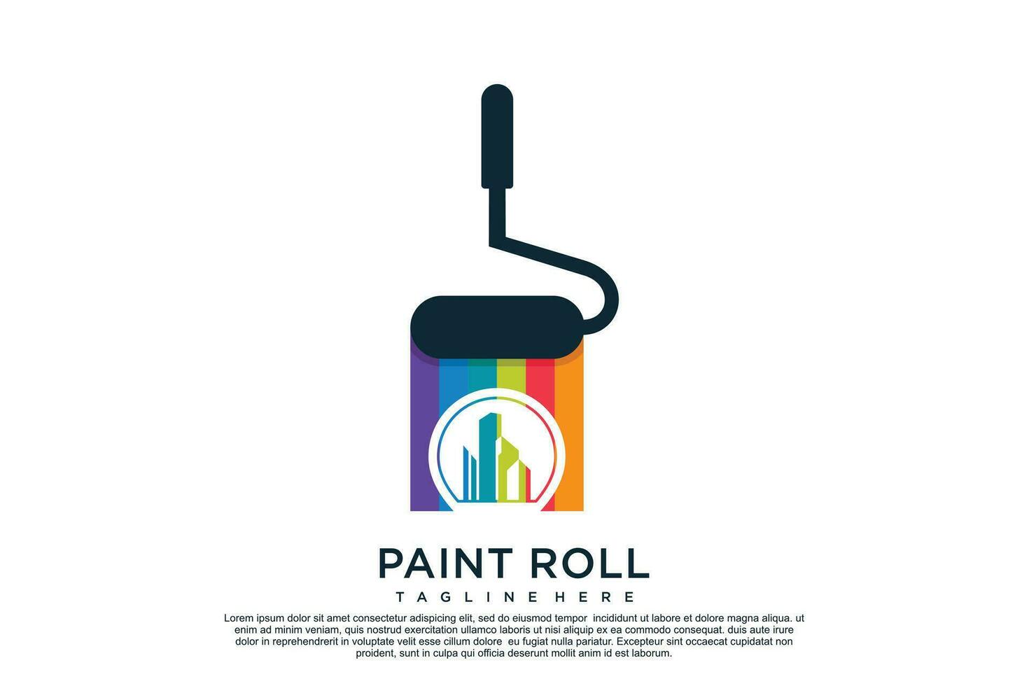 Paint logo design template with creative unique concept Premium Vector