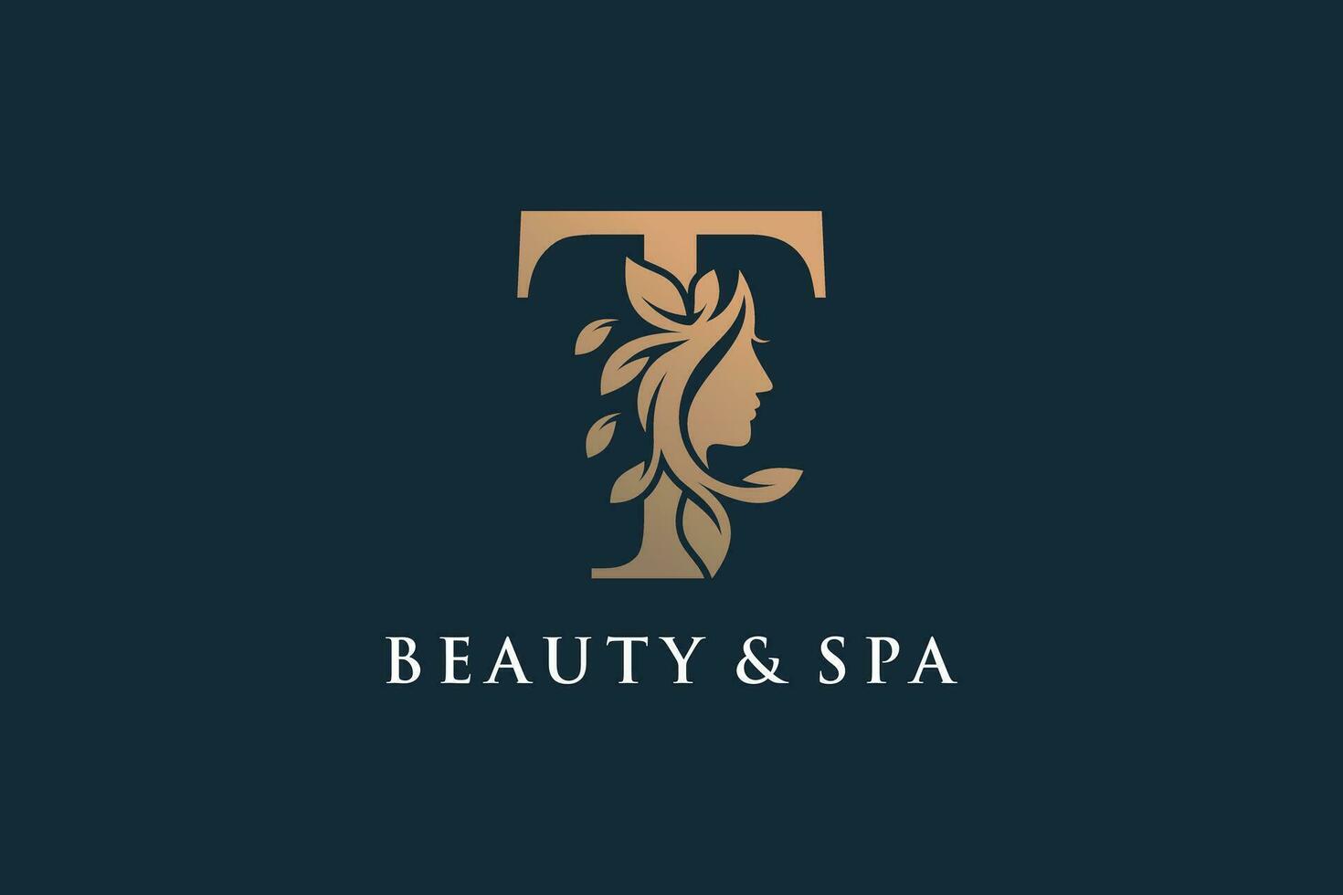 Letter logo with beauty creative concept style Premium Vector