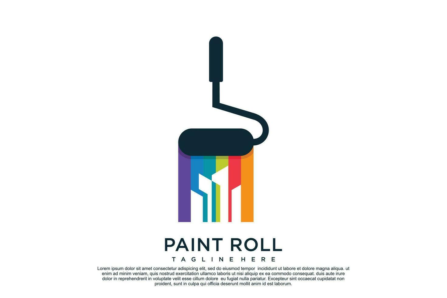 Paint logo design template with creative unique concept Premium Vector