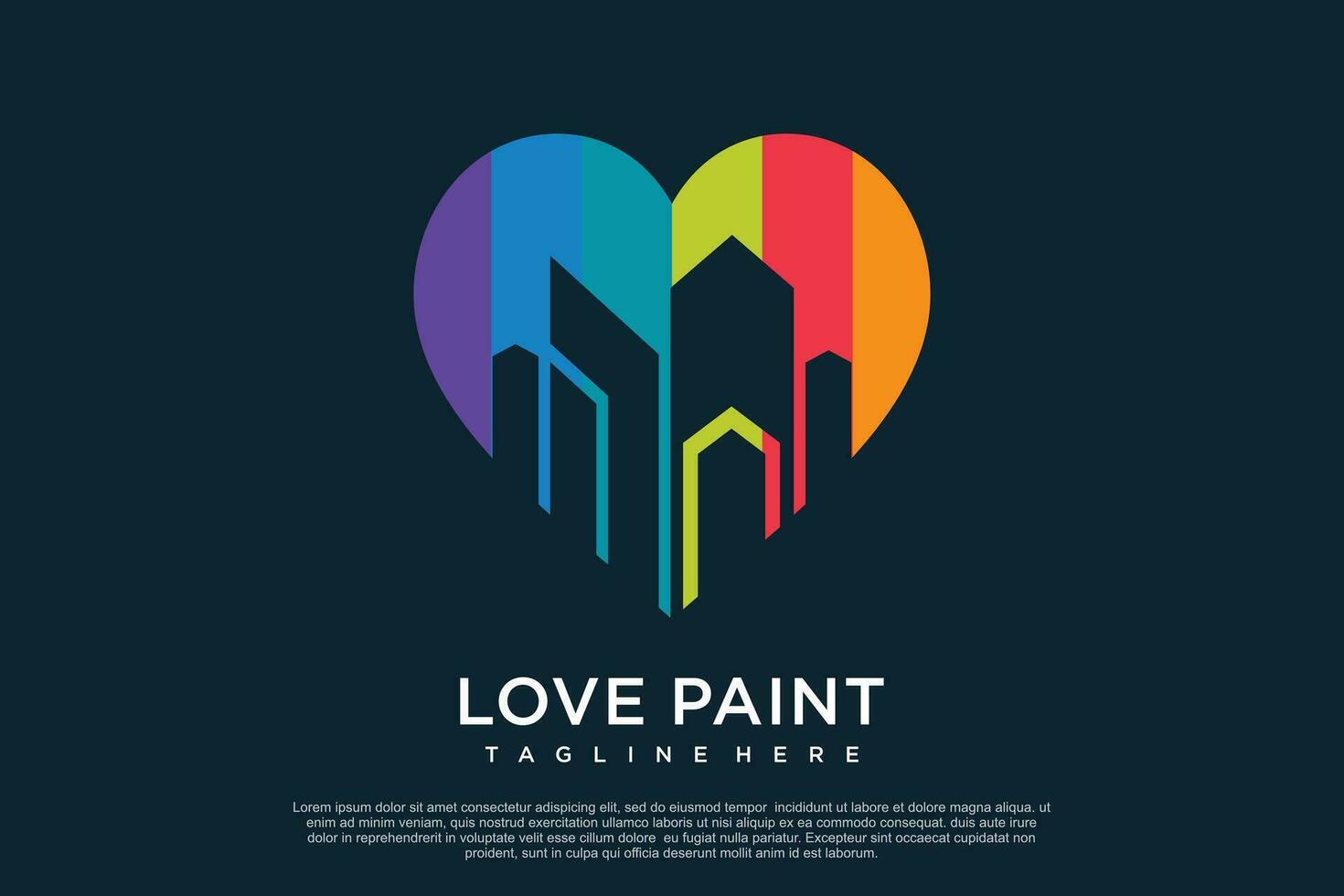 Paint logo design template with creative unique concept Premium Vector