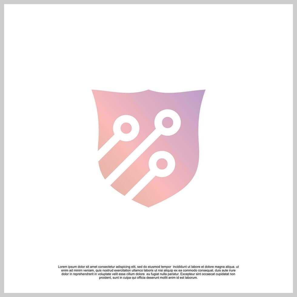 Shiled logo design with unique concept Premium Vector