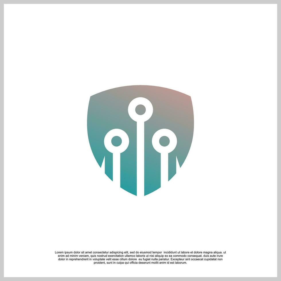 Shiled logo design with unique concept Premium Vector