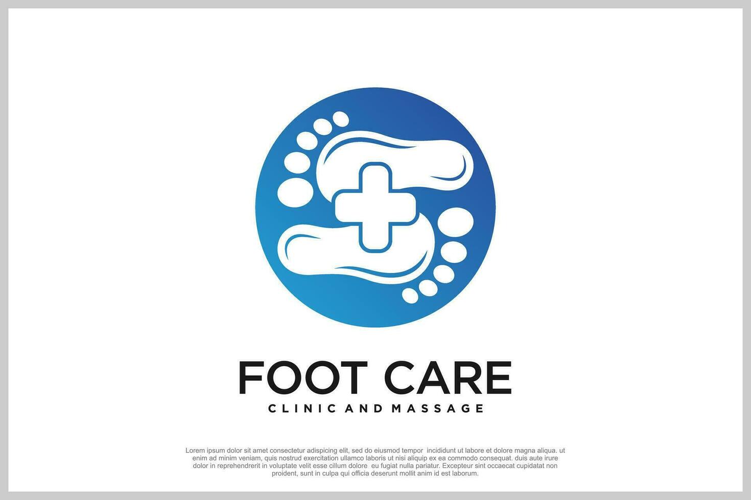 Reflexology logo design with podiatry and foot clinic unique concept Premium Vector