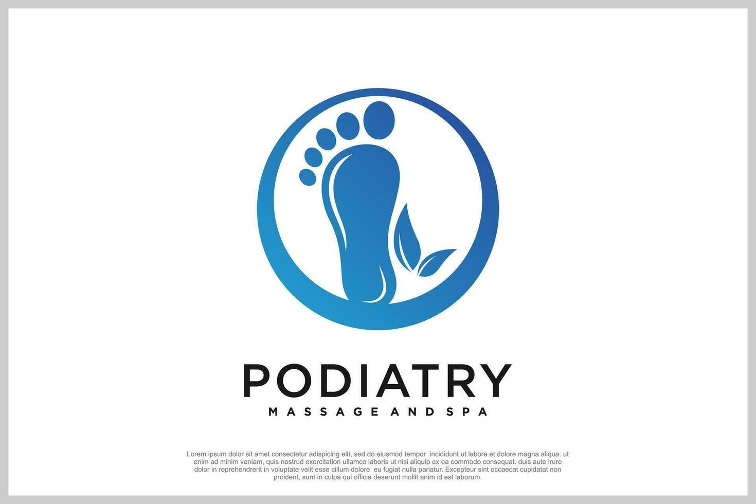 Reflexology logo design with podiatry and foot clinic unique concept Premium Vector