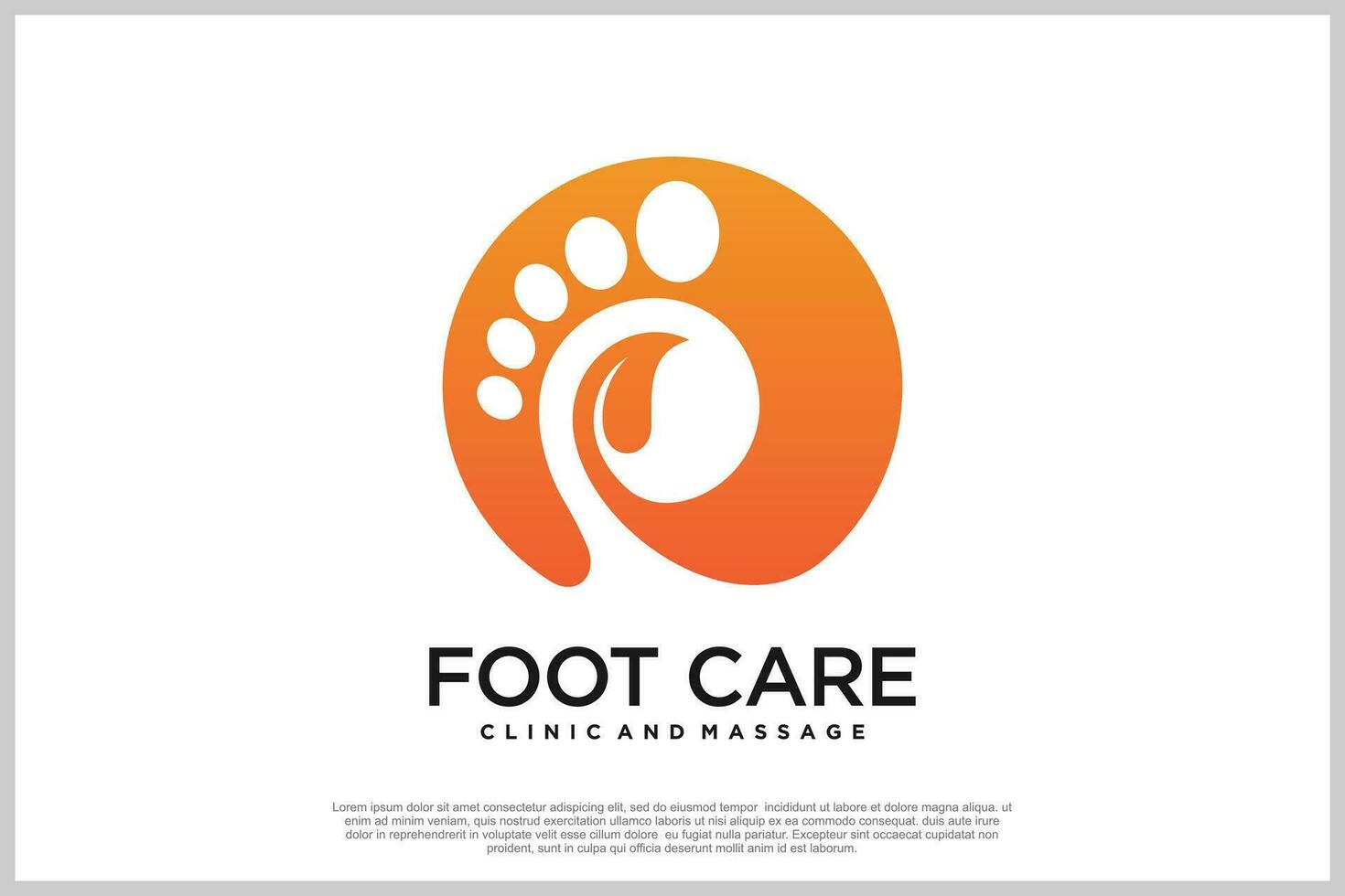 Reflexology logo design with podiatry and foot clinic unique concept Premium Vector