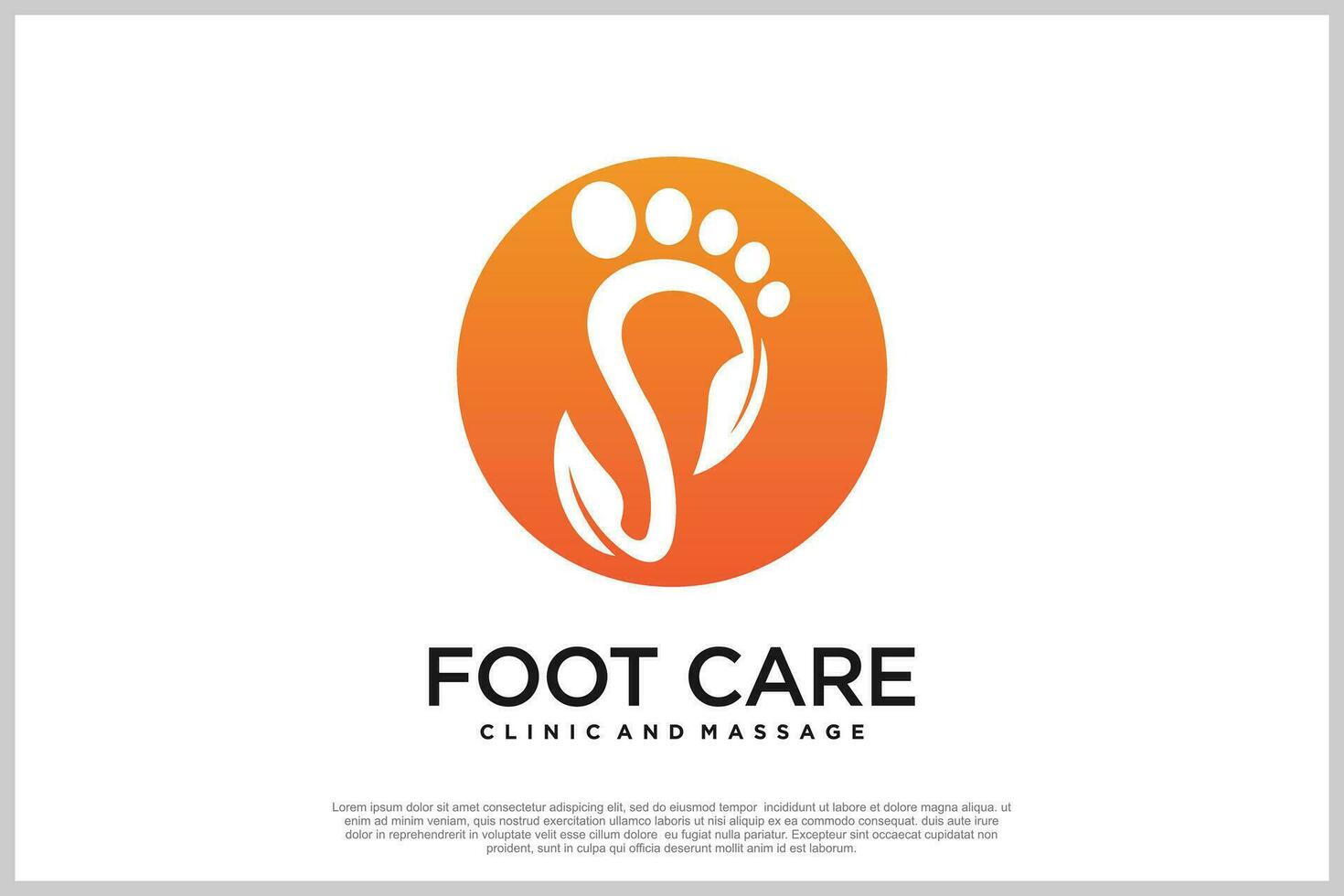 Reflexology logo design with podiatry and foot clinic unique concept Premium Vector